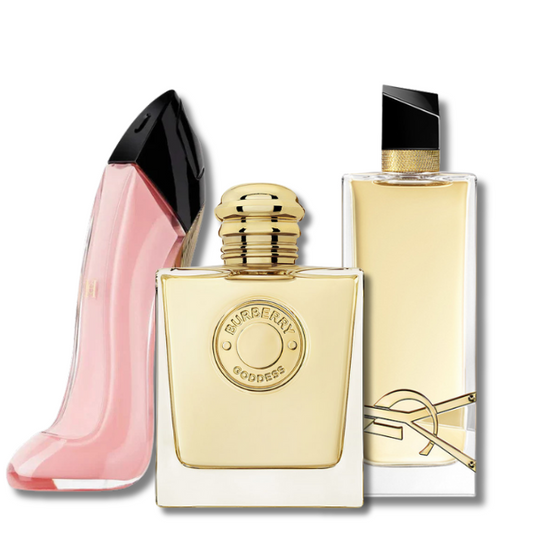 3 Parfums Yves Saint Laurent LIBRE(Eau de Parfum), Carolina Herrera GOOD GIRL BLUSH (Eau de Parfum) and Burberry GODDESS (Eau de Parfum)